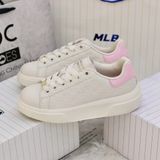  2434 - HÀNG CHÍNH HÃNG - Giày MLB Classic Base - Mono NY chìm - Be gót Hồng - *RB* 