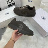  2435- HÀNG CHÍNH HÃNG - Giày MLB Liner - B Viền Nâu - Nâu Than - Đế Đen - *RB* 