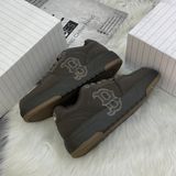  2435- HÀNG CHÍNH HÃNG - Giày MLB Liner - B Viền Nâu - Nâu Than - Đế Đen - *RB* 