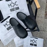  2444 - HÀNG CHÍNH HÃNG - DÉP SỤC 23.65 HÀN QUỐC - SỌC NGANG - ĐEN - CODE: ESAMUGO00001 