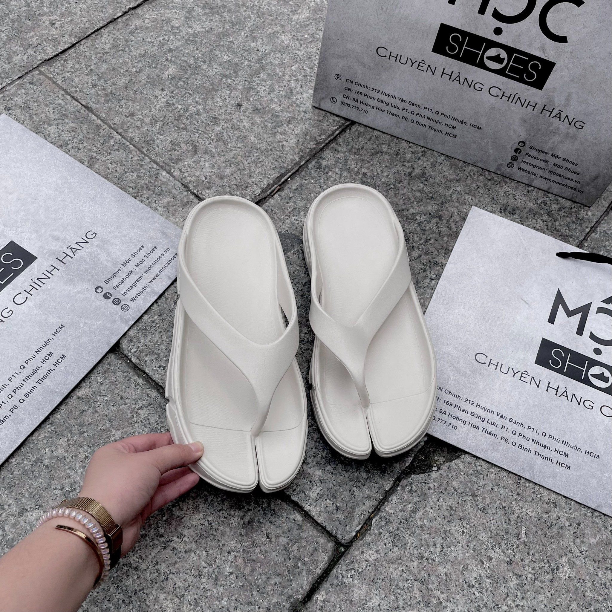  0911 - HÀNG CHÍNH HÃNG - DÉP XỎ NGÓN 23.65 HÀN QUỐC *TAN NHẠT* 