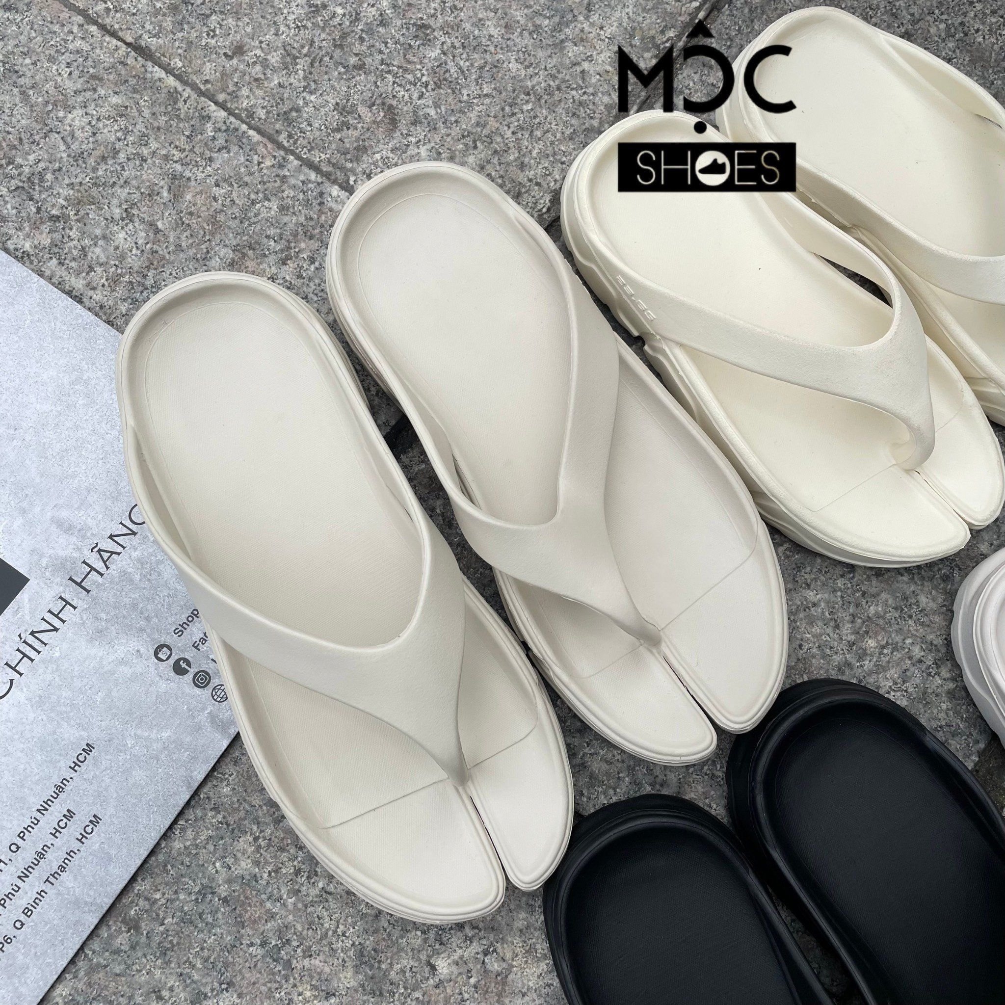  0911 - HÀNG CHÍNH HÃNG - DÉP XỎ NGÓN 23.65 HÀN QUỐC *TAN NHẠT* 