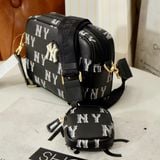  2459 - HÀNG CHÍNH HÃNG - TÚI ĐEO CHÉO MLB NY MONOGGRAM DIA NEW YORK YANKEES - ĐEN - CODE: 7ACRM084N 50BKS 