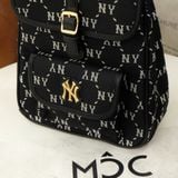  2461 - HÀNG CHÍNH HÃNG - BALO MLB JQD DIA MONOGRAM NY YANKEES - ĐEN LOGO GOLD - CODE: 7ABKMD74N 50BKS 