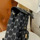  2461 - HÀNG CHÍNH HÃNG - BALO MLB JQD DIA MONOGRAM NY YANKEES - ĐEN LOGO GOLD - CODE: 7ABKMD74N 50BKS 