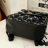  2461 - HÀNG CHÍNH HÃNG - BALO MLB JQD DIA MONOGRAM NY YANKEES - ĐEN LOGO GOLD - CODE: 7ABKMD74N 50BKS 
