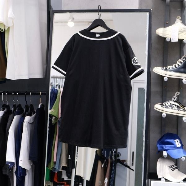  2703 - HÀNG CHÍNH HÃNG - ÁO NEW ERA - SƠ MI BÓNG CHÀY  - ĐEN - CODE: 13334764 