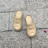  2472 - HÀNG CHÍNH HÃNG - DÉP SỤC 23.65 HÀN QUỐC - CON GẤU - NÂU ĐẬM 