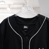  2702 - HÀNG CHÍNH HÃNG - ÁO NEW ERA - SƠ MI BÓNG CHÀY - NY THÊU - ĐEN - CODE: 13573579 