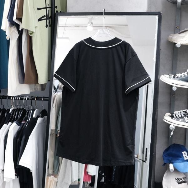  2702 - HÀNG CHÍNH HÃNG - ÁO NEW ERA - SƠ MI BÓNG CHÀY - NY THÊU - ĐEN - CODE: 13573579 