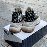  2544 - HÀNG CHÍNH HÃNG - GIÀY MLB CHUNKY HIGH - MONO NY YANKEES - ĐEN ĐẾ GUM - CODE: 3ASHU311N-50BLD 