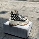  2544 - HÀNG CHÍNH HÃNG - GIÀY MLB CHUNKY HIGH - MONO NY YANKEES - ĐEN ĐẾ GUM - CODE: 3ASHU311N-50BLD 