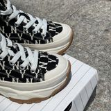  2544 - HÀNG CHÍNH HÃNG - GIÀY MLB CHUNKY HIGH - MONO NY YANKEES - ĐEN ĐẾ GUM - CODE: 3ASHU311N-50BLD 