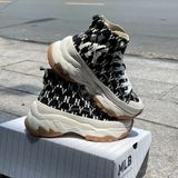 2544 - HÀNG CHÍNH HÃNG - GIÀY MLB CHUNKY HIGH - MONO NY YANKEES - ĐEN ĐẾ GUM - CODE: 3ASHU311N-50BLD 