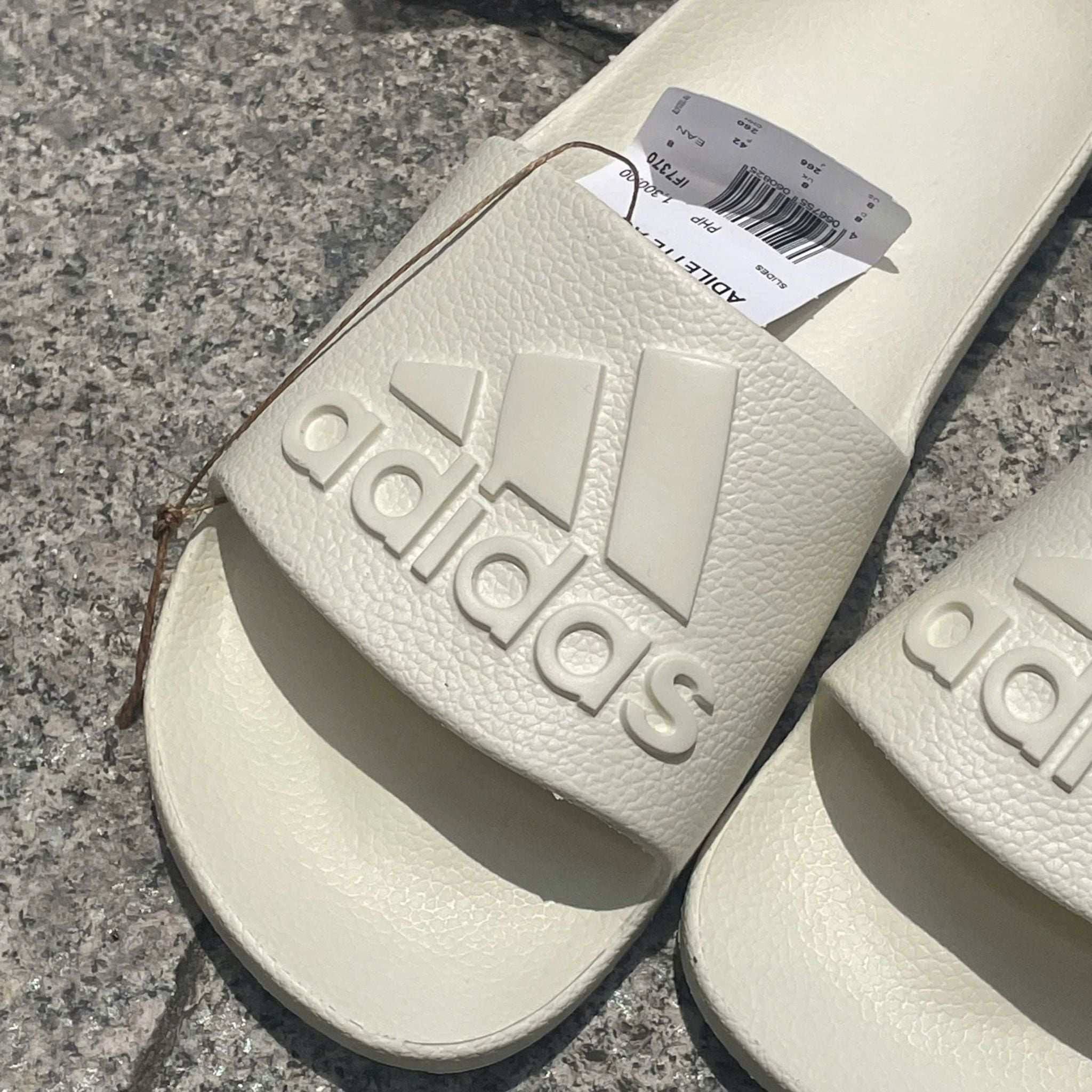  2489 - HÀNG CHÍNH HÃNG - Dép Adilette Aqua 2.0 - Big Logo - Cream - Code: IF7370 