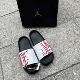  2517 - HÀNG CHÍNH HÃNG - DÉP NIKE JORDAN NOLA - ĐEN QUAI TRẮNG - CODE: CZ8027 160 