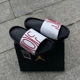  2517 - HÀNG CHÍNH HÃNG - DÉP NIKE JORDAN NOLA - ĐEN QUAI TRẮNG - CODE: CZ8027 160 