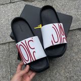  2517 - HÀNG CHÍNH HÃNG - DÉP NIKE JORDAN NOLA - ĐEN QUAI TRẮNG - CODE: CZ8027 160 