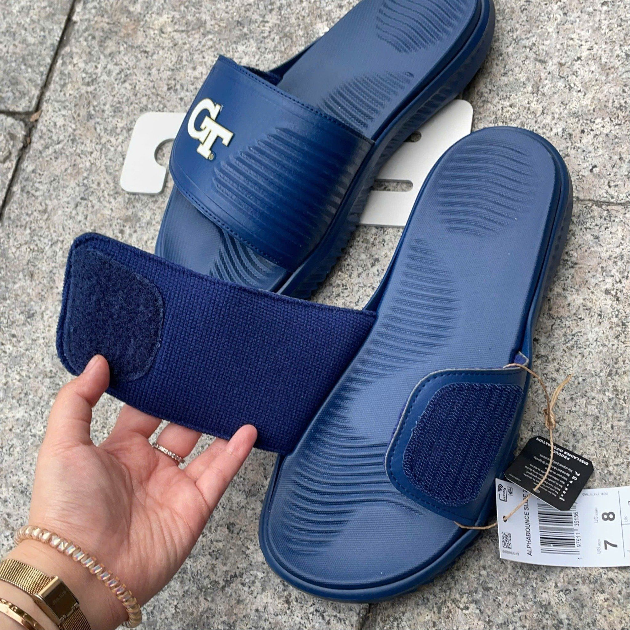  2527 - HÀNG CHÍNH HÃNG - DÉP ADIDAS ALPHABOUCE SLIDE 2.0 - GEORGIA TECH - NAVY - CODE: JI2519 
