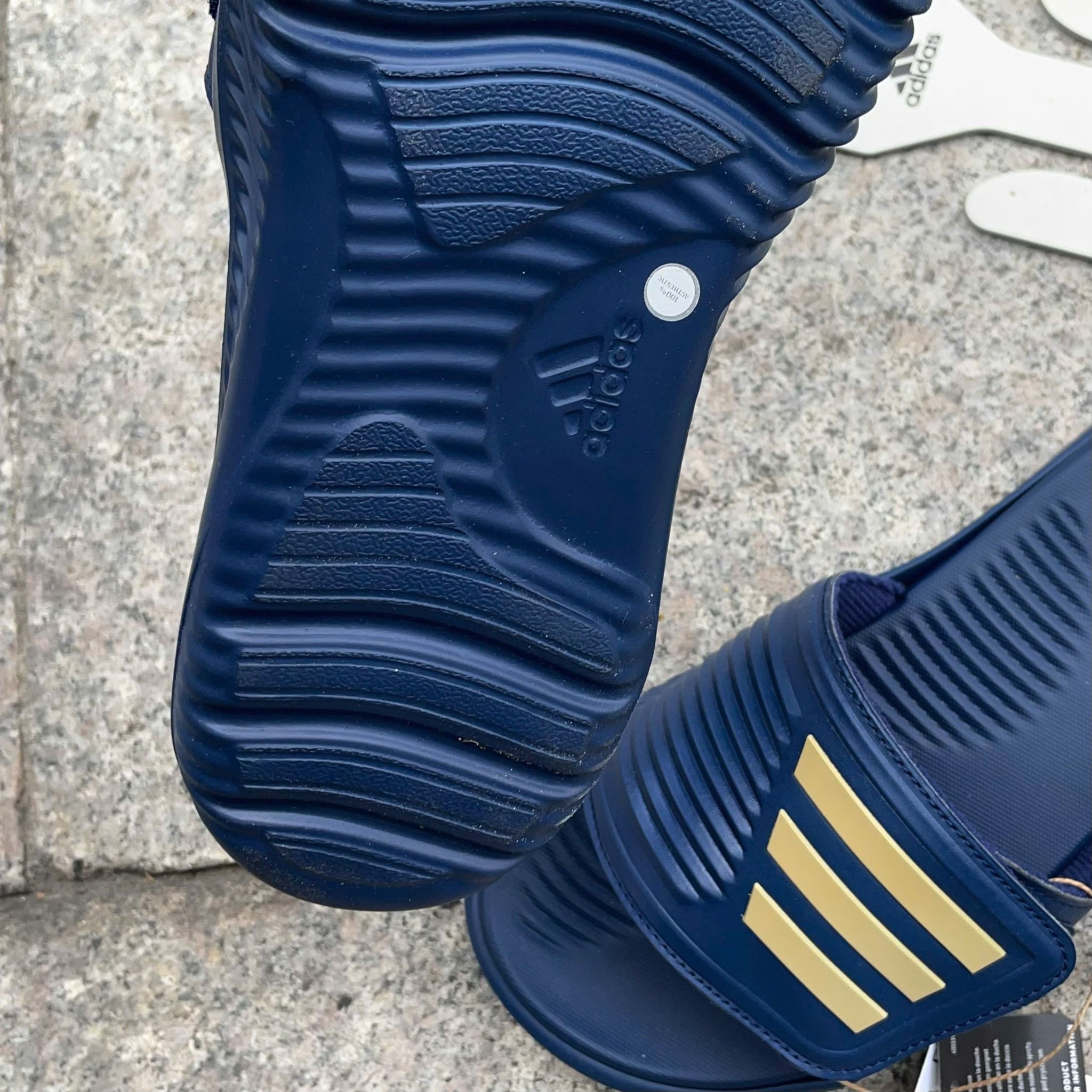  2527 - HÀNG CHÍNH HÃNG - DÉP ADIDAS ALPHABOUCE SLIDE 2.0 - GEORGIA TECH - NAVY - CODE: JI2519 