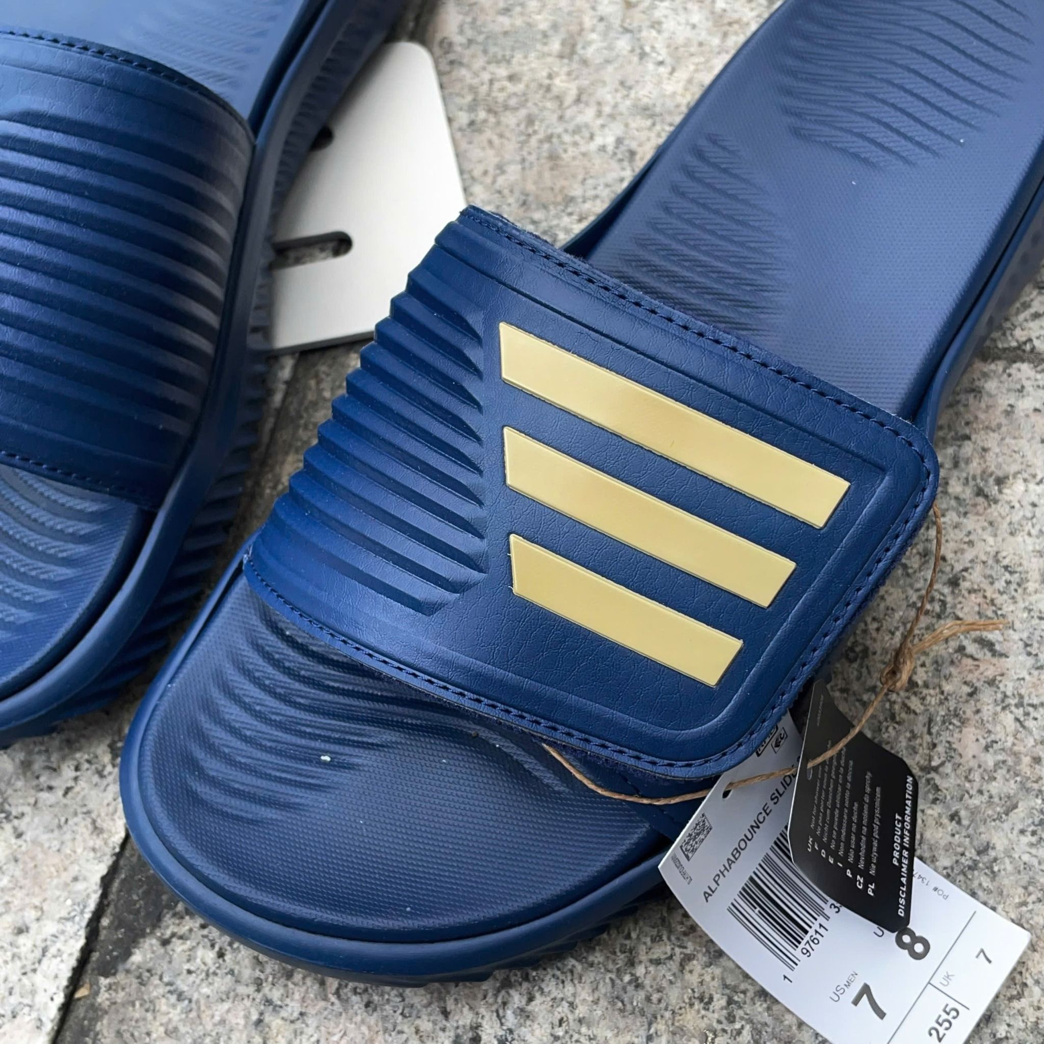  2527 - HÀNG CHÍNH HÃNG - DÉP ADIDAS ALPHABOUCE SLIDE 2.0 - GEORGIA TECH - NAVY - CODE: JI2519 
