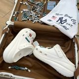  1375 - HÀNG CHÍNH HÃNG - GIÀY CLOG UNISEX CROCS CRUSH CLASSIC *ĐẾ CAO* - TRẮNG - CODE : 207521-100 