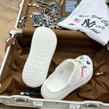  1375 - HÀNG CHÍNH HÃNG - GIÀY CLOG UNISEX CROCS CRUSH CLASSIC *ĐẾ CAO* - TRẮNG - CODE : 207521-100 