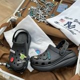  1377 - HÀNG CHÍNH HÃNG - GIÀY CLOG UNISEX CROCS CRUSH CLASSIC *ĐẾ CAO* - BLACK - CODE : 207521-001 