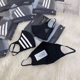  0091 - HÀNG CHÍNH HÃNG - BỘ 3 KHẨU TRANG ADIDAS FACE MASK COVER SIZE M/L - *BLACK* - 2024** - Code: HF7045 