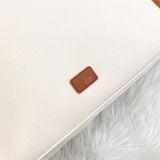  2492 - HÀNG CHÍNH HÃNG - Túi Tote MLB Basic Canvas Vertical - Boston Red Sox - Màu Kem Viền Cam - Code: 3AORM033N-43CRS 