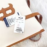  2492 - HÀNG CHÍNH HÃNG - Túi Tote MLB Basic Canvas Vertical - Boston Red Sox - Màu Kem Viền Cam - Code: 3AORM033N-43CRS 