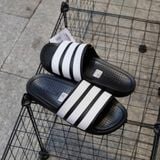  2659 - HÀNG CHÍNH HÃNG - DÉP ADIDAS FLOW - ĐEN SỌC TRẮNG - Code: IF4134 
