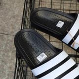  2659 - HÀNG CHÍNH HÃNG - DÉP ADIDAS FLOW - ĐEN SỌC TRẮNG - Code: IF4134 