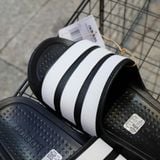  2659 - HÀNG CHÍNH HÃNG - DÉP ADIDAS FLOW - ĐEN SỌC TRẮNG - Code: IF4134 