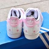  2644 - HÀNG CHÍNH HÃNG - GIÀY ADIDAS SUPERSTAR - ALL WHITE - HỌA TIẾT HOA ANH ĐÀO 