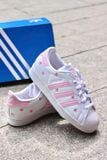  2644 - HÀNG CHÍNH HÃNG - GIÀY ADIDAS SUPERSTAR - ALL WHITE - HỌA TIẾT HOA ANH ĐÀO 