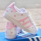  2644 - HÀNG CHÍNH HÃNG - GIÀY ADIDAS SUPERSTAR - ALL WHITE - HỌA TIẾT HOA ANH ĐÀO 