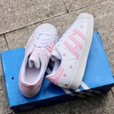  2644 - HÀNG CHÍNH HÃNG - GIÀY ADIDAS SUPERSTAR - ALL WHITE - HỌA TIẾT HOA ANH ĐÀO 