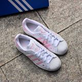  2644 - HÀNG CHÍNH HÃNG - GIÀY ADIDAS SUPERSTAR - ALL WHITE - HỌA TIẾT HOA ANH ĐÀO 