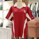  2589 - HÀNG CHÍNH HÃNG - ÁO THUN NEW ERA - POLO LOGO NY VIỀN KEM - ĐỎ - CODE: 14113662 