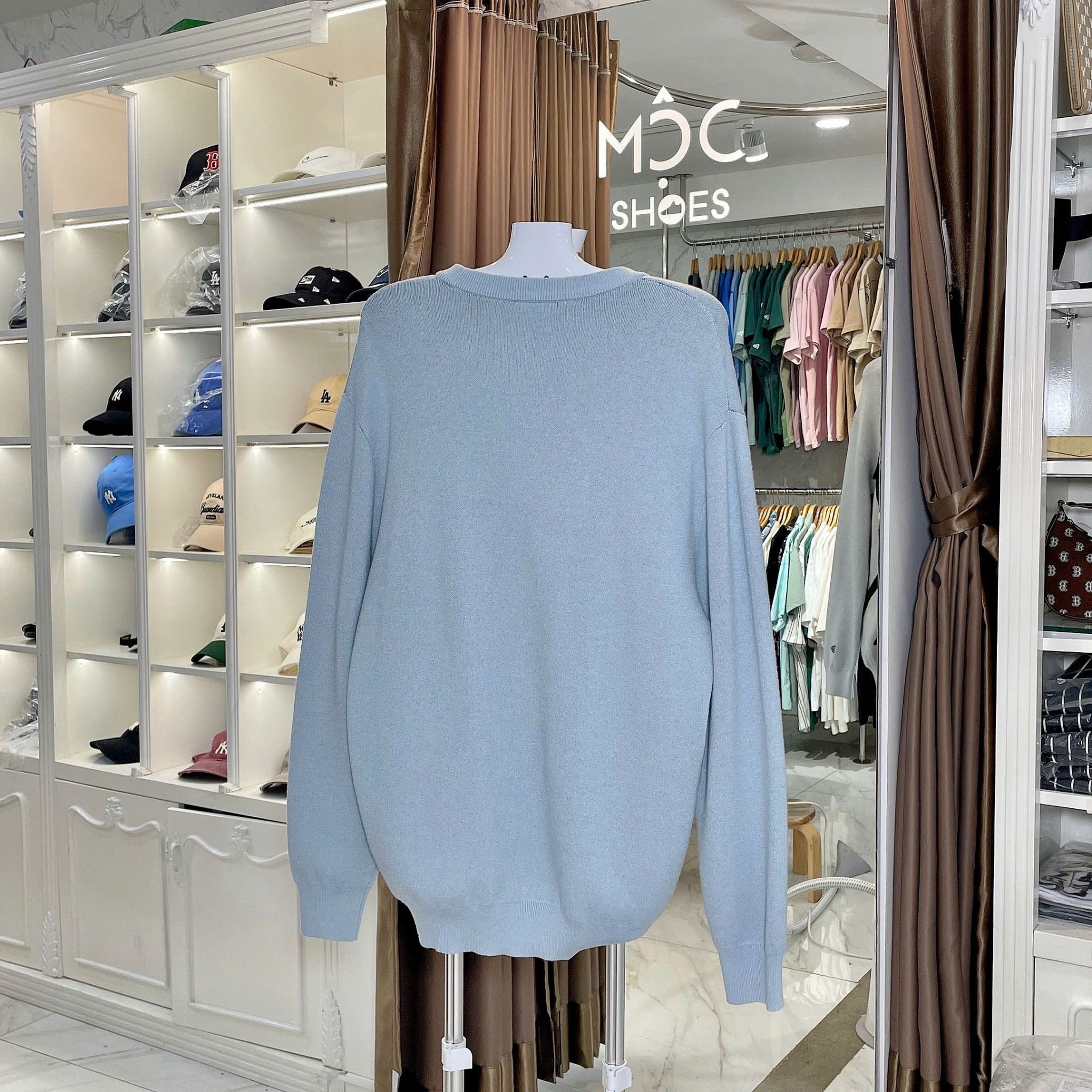  2634 - HÀNG CHÍNH HÃNG - ÁO LEN SWEATER NEW ERA NY BIG LOGO - XANH -  CODE : 14326429 