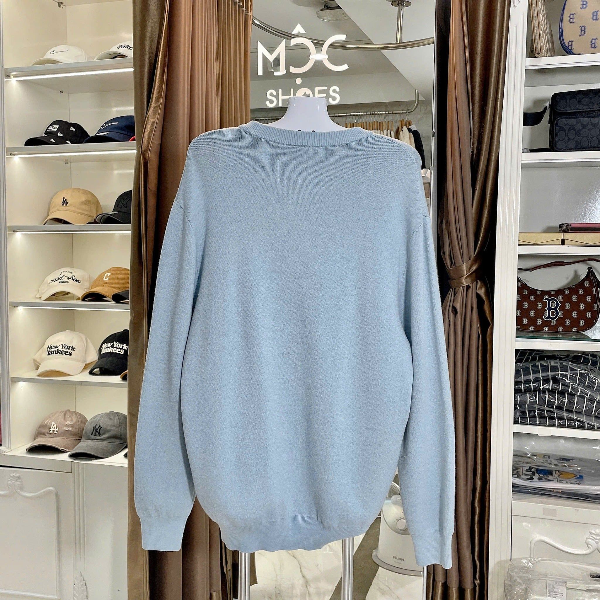  2634 - HÀNG CHÍNH HÃNG - ÁO LEN SWEATER NEW ERA NY BIG LOGO - XANH -  CODE : 14326429 