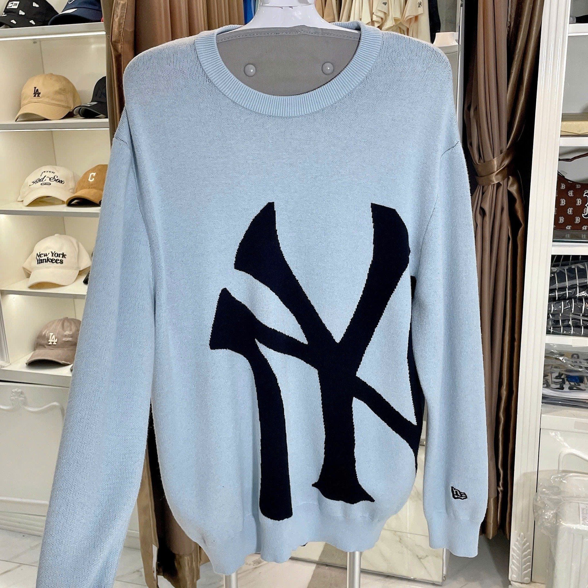  2634 - HÀNG CHÍNH HÃNG - ÁO LEN SWEATER NEW ERA NY BIG LOGO - XANH -  CODE : 14326429 