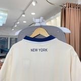  2654 - HÀNG CHÍNH HÃNG - ÁO THUN NEW ERA - POLO NY YANKEES VIỀN SỌC - KEM - CODE: 17242979 