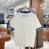  2654 - HÀNG CHÍNH HÃNG - ÁO THUN NEW ERA - POLO NY YANKEES VIỀN SỌC - KEM - CODE: 17242979 