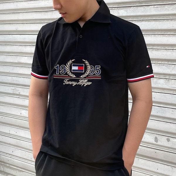  2691 -  HÀNG CHÍNH HÃNG - ÁO POLO TOMMY 1985 - ĐEN 