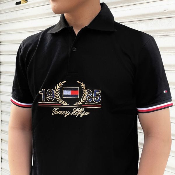  2691 -  HÀNG CHÍNH HÃNG - ÁO POLO TOMMY 1985 - ĐEN 