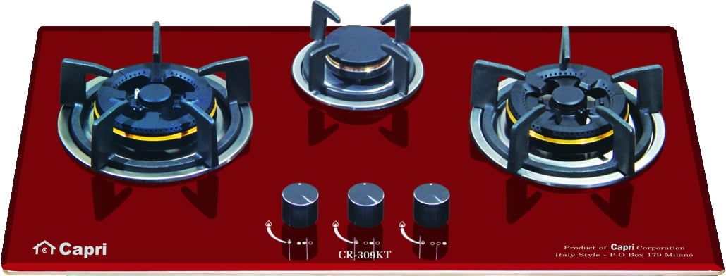 bep gas am kinh 3 lo capri cr 309kt red