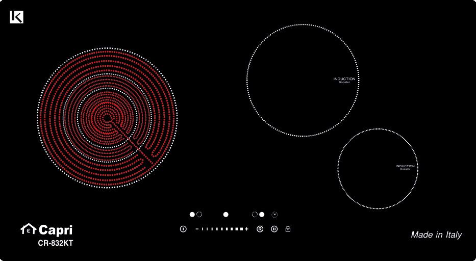 bep tu hong ngoai 3 vung nau capri cr 832kt