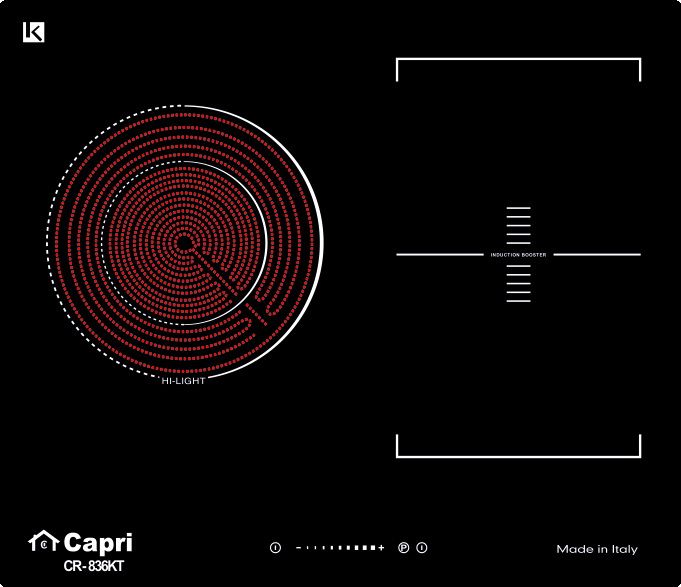 bep tu hong ngoai da diem 3 vung nau capri cr 836kt